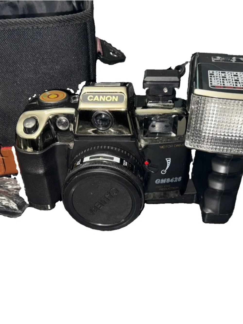 Canon GM8426 Black Vintage 1950s 35mm Film Camera with Case and Strap & Manual